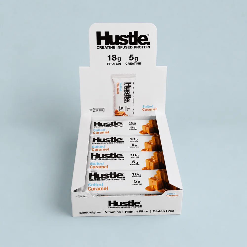 HUSTLE - Creatine Infused Protein Bars - 12 Pack