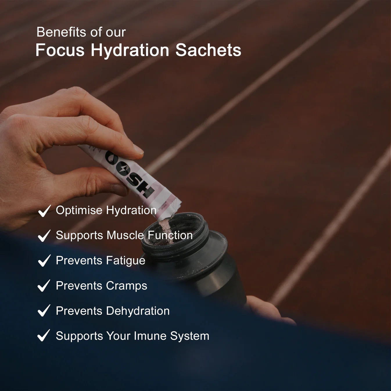 Oosh Performance - Focus + Hydration Electrolytes - 20 Sticks PLUS Shaker