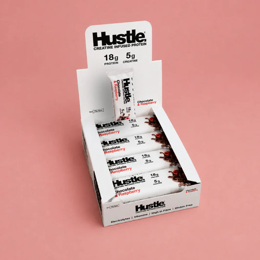 HUSTLE - Creatine Infused Protein Bars - 12 Pack